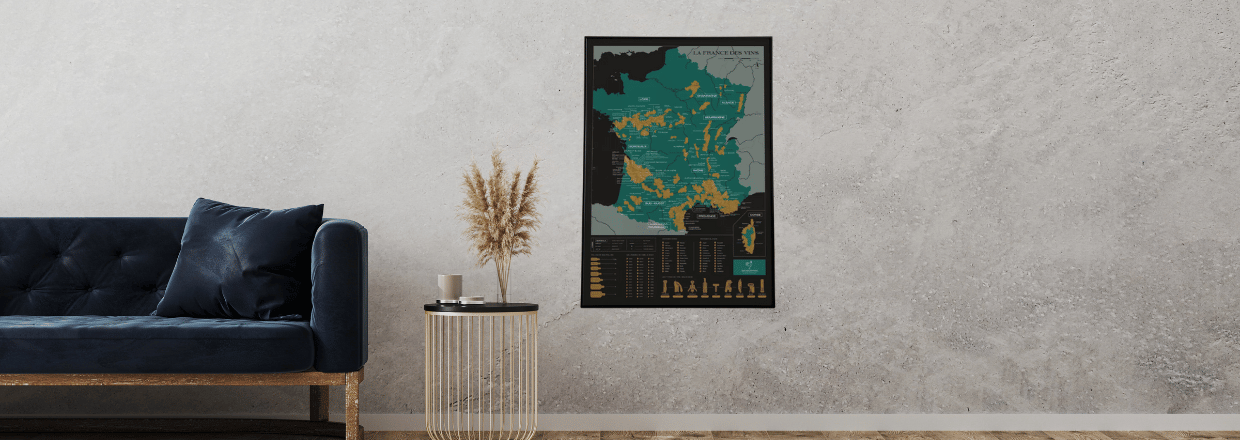 Carte à gratter : la France des vins