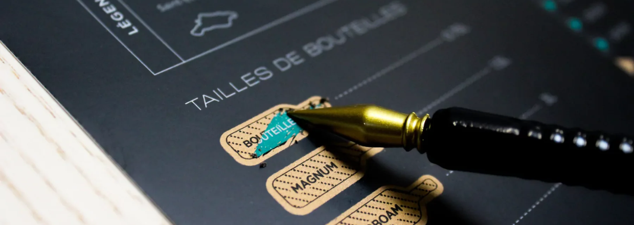 Carte à gratter : la France des vins