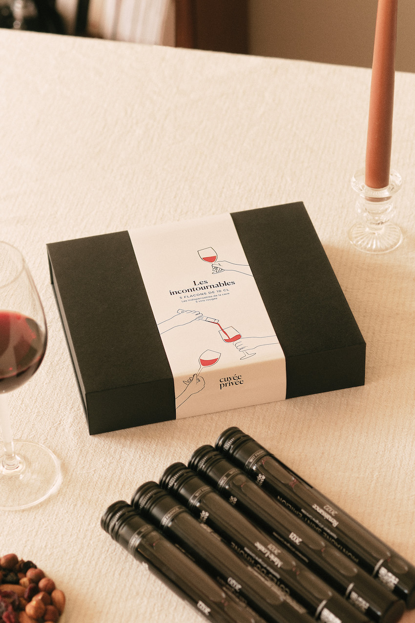 Coffret de flacon de dégustation 100% vins rouges
