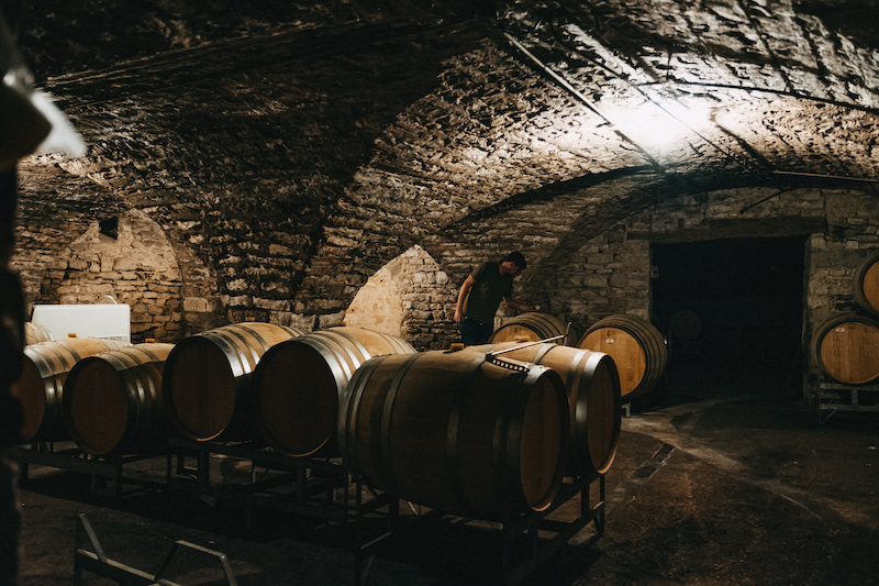 Chai a barriques à Puligny-Montrachet