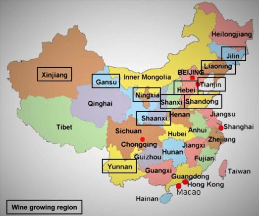 carte vin chine